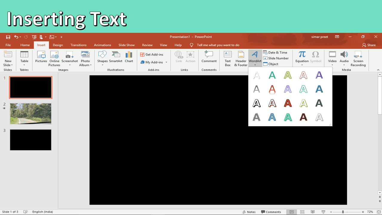 how to add text in powerpoint