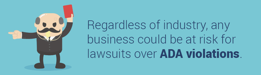 Legal issues for non-compliant sites