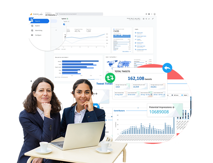 Digital Transformation image showing data analytics and growth