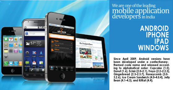 developing mobile app in india for android, blackberry, iphone, ipad, windows