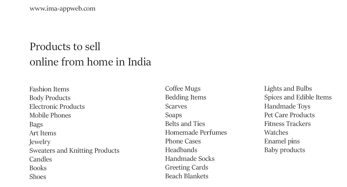 Which are the most profitable & best-selling products to sell online in India