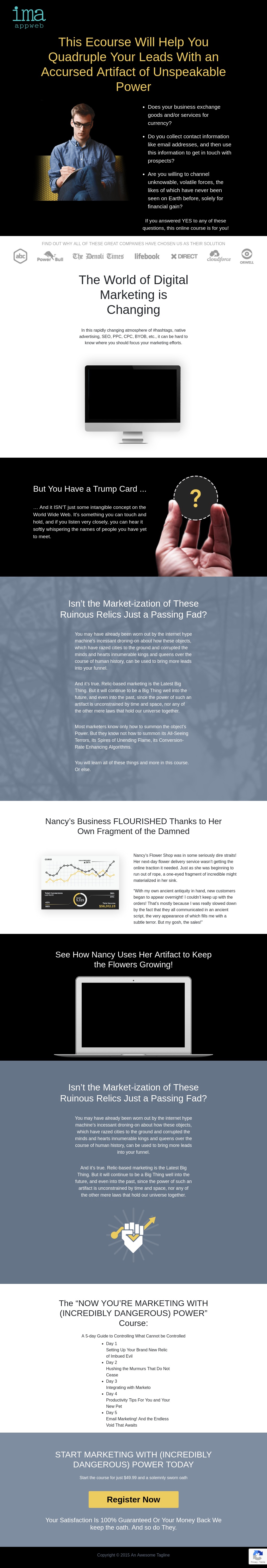Ima Appweb Landing Page